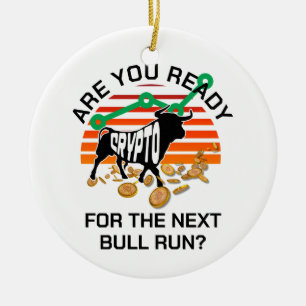 Décoration En Céramique Bitcoin Êtes-Vous Prêt À CRYPTO BULL EXÉCUTER