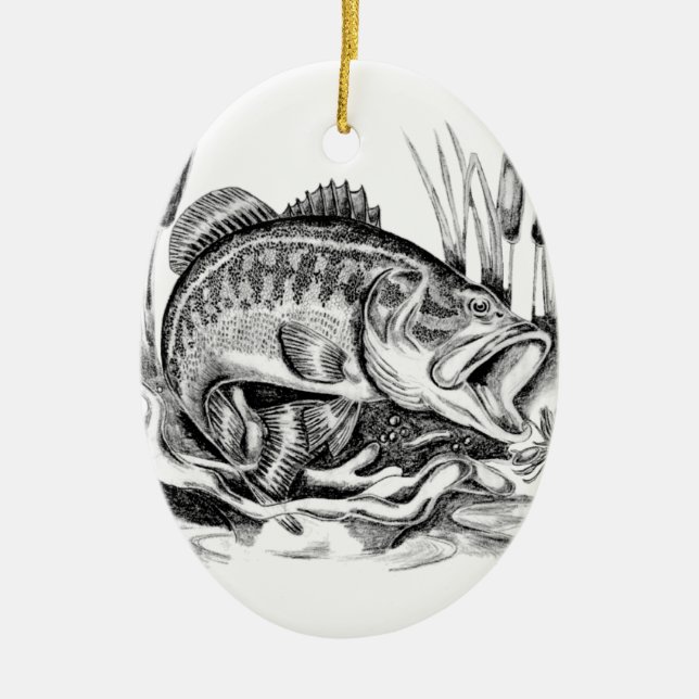 Décoration En Céramique Black bass (Devant)