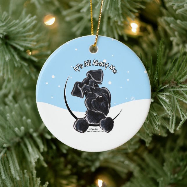 Décoration En Céramique Black Schnauzer Tout sur moi Noël (Arbre)
