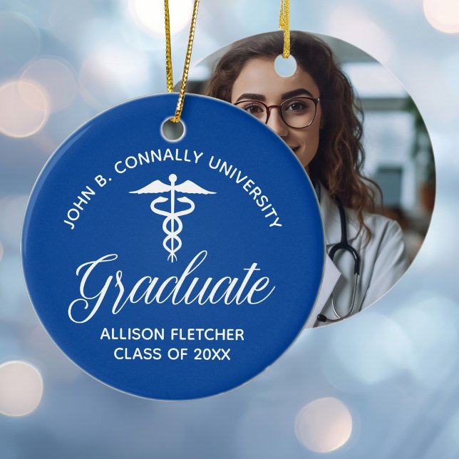 Décoration En Céramique Bleu Médicale de l'école - photo Noël (Créateur téléchargé)