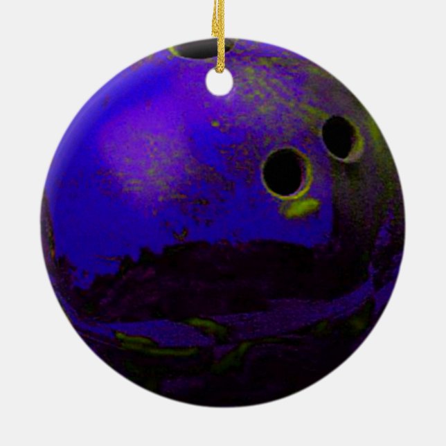 Décoration En Céramique Blue Bowling Ball Personnaliser It (Dos)