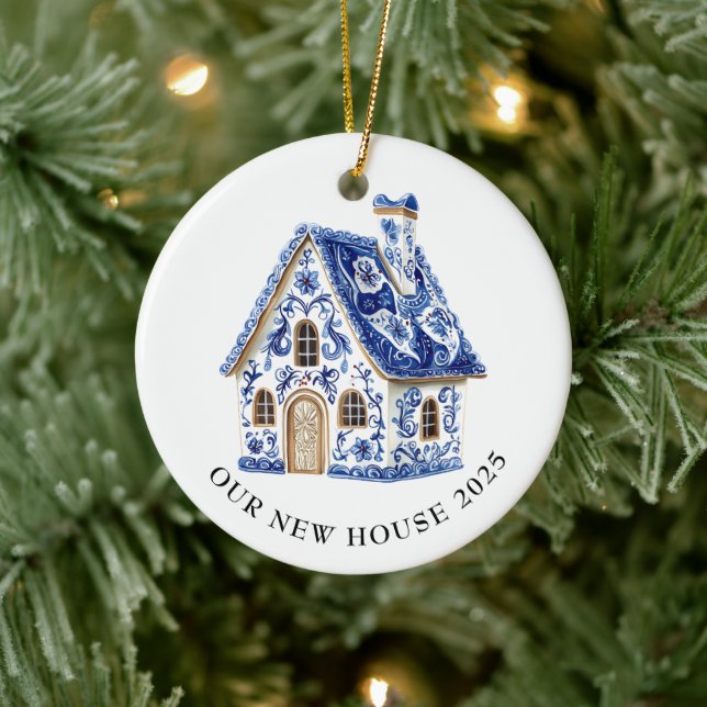 Décoration En Céramique Blue Chinoiserie Nouvelle Maison Noël (Arbre)
