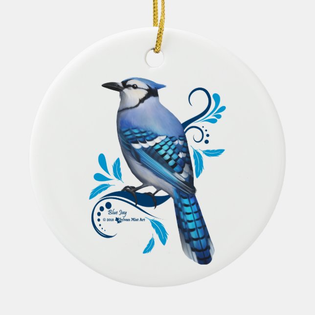 Décoration En Céramique Blue Jay (Devant)