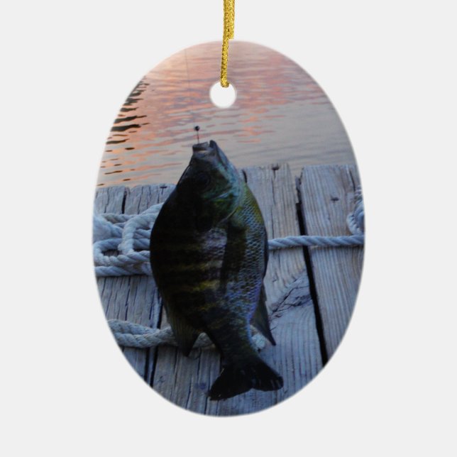 Décoration En Céramique Bluegill au coucher du soleil Lac Arrowhead (Devant)