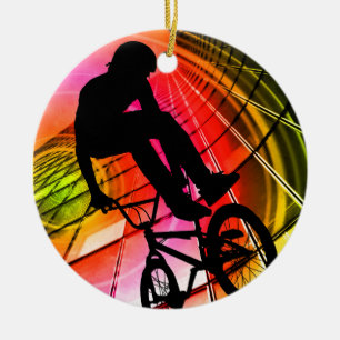 Décoration En Céramique BMX dans les lignes et les cercles