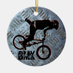 Décoration En Céramique BMX ordonne l'ornement de Noël, WI de Copyright