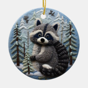 Décoration En Céramique Bois animal de Noël 3D