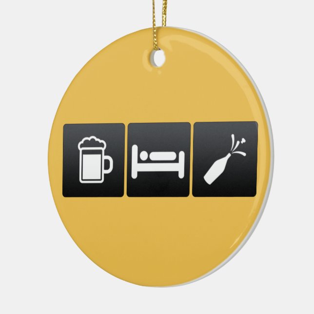 Décoration En Céramique Boisson, sommeil et champagne (Gauche)
