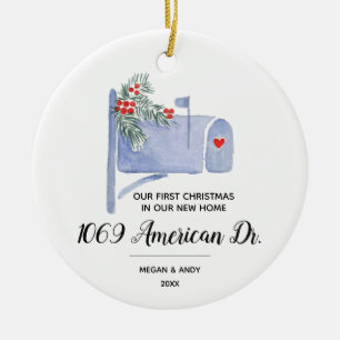 Décoration En Céramique Boîte aux lettres Notre premier Noël chez nous