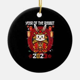 Décoration En Céramique Bonne Année Chinoise 2023 Année Du Rabbit Zod
