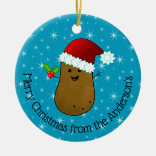 Décoration En Céramique Bonne Pomme de terre de Noël personnalisée