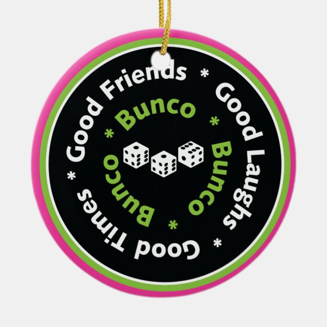 Décoration En Céramique bons amis de bunco (Devant)