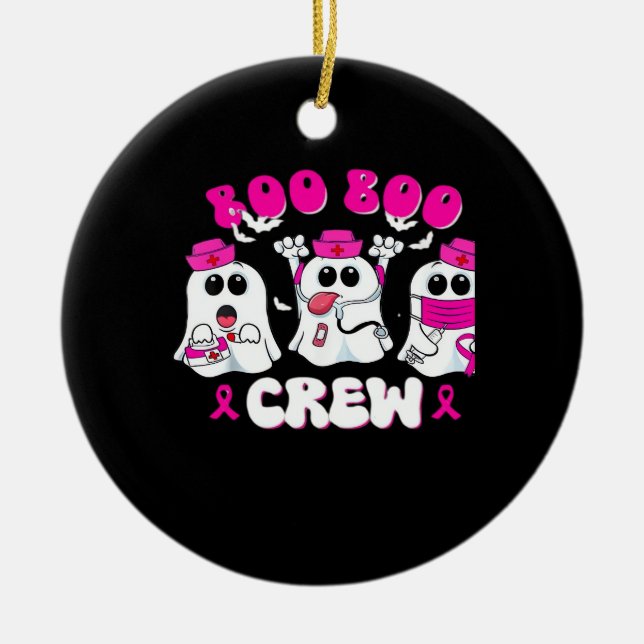 Décoration En Céramique Boo Boo Crew Nurse Halloween Costume Ghost Breast  (Devant)
