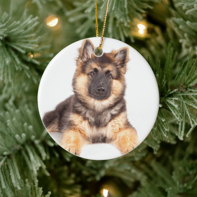 Décoration En Céramique Bordure Collie Allemand Shepherd Mix (Arbre)
