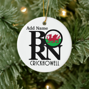 Décoration En Céramique BORN Crickhowell Nouvelle-Écosse Personnalisable