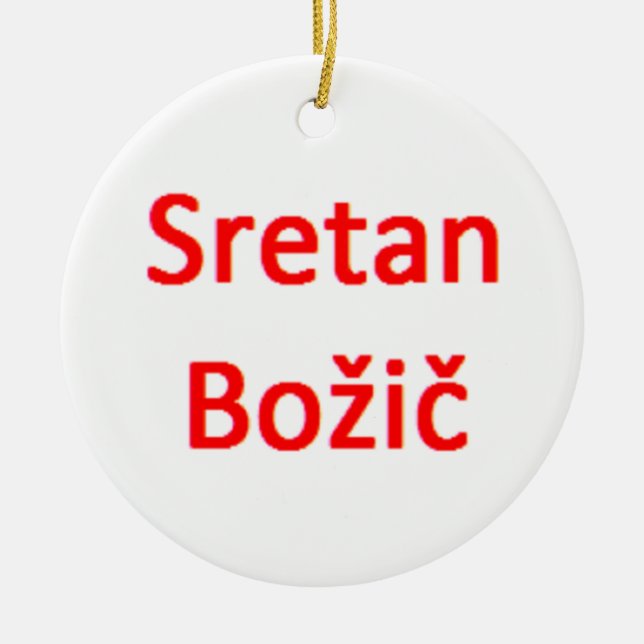 Décoration En Céramique bosnian sretan bozic (Devant)