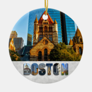 Décoration En Céramique Boston Massachusetts Trinity Church Copley Carré