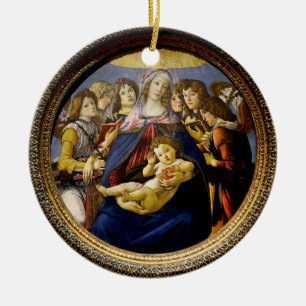 Décoration En Céramique Botticelli Madonna des anges de la grenade