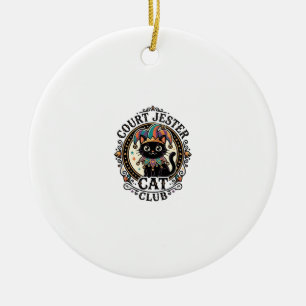 Décoration En Céramique Bouffon de cour Chat Design drôle pour amateur de