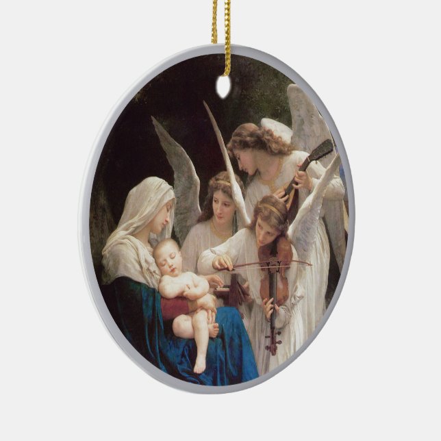 Décoration En Céramique Bougereau Marie Jésus et chanter Anges (Droite)