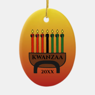 Décoration En Céramique Bougies Kwanzaa