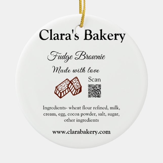 Décoration En Céramique Boulangerie brownie ajouter les ingrédients fabriq (Devant)