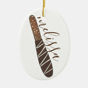 Décoration En Céramique Boulangerie de chocolat Pretzel Rod au chocolat