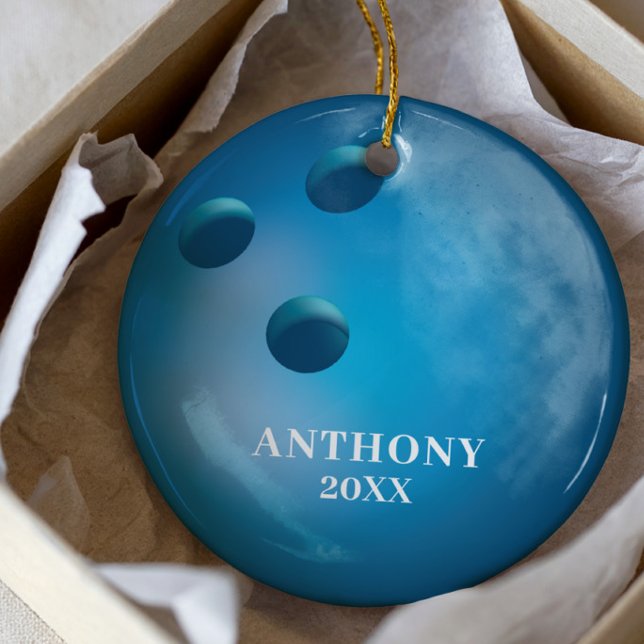 Décoration En Céramique Boule de bowling Noël personnalisé (Créateur téléchargé)