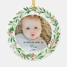 Boule De Noël Personnalisée 1er Noël Avec Photo