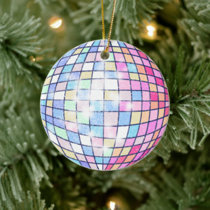 Décoration En Céramique Boule Disco Colorée