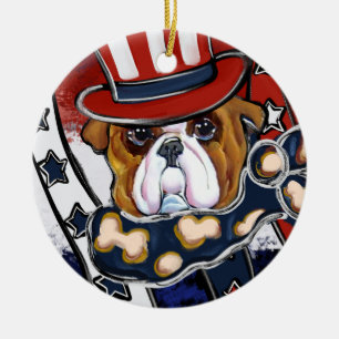Décoration En Céramique Bouledogue         