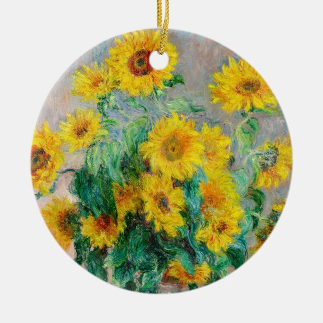 Décoration En Céramique Bouquet de tournesols Claude Monet (Devant)