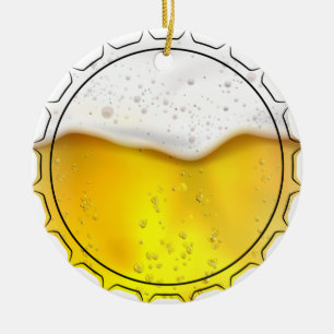 Décoration En Céramique Bouteille de bière artisanale casquette