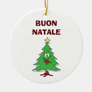DÉCORATION EN CÉRAMIQUE "BOUTON NATALE" RIRE NOËL ORNAMENT ARBRE