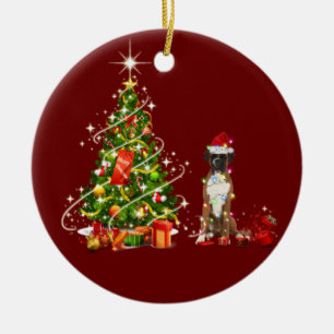 Décoration En Céramique Boxe avec Casquette Scaft Noël