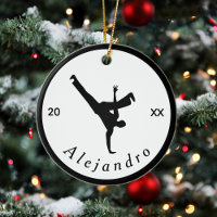 Break Dance Dancer Black & White Custom Year