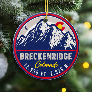 Décoration En Céramique Breckenridge Colorado Ski Randonnée Mountain Souve