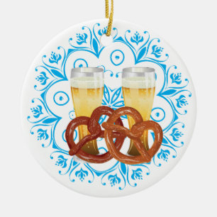 Décoration En Céramique Bretzel de bande dessinée avec de la bière 2