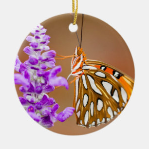 Décoration En Céramique Bright Orange Gulf Fritillary Butterfly