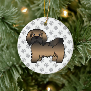 Décoration En Céramique Brindle Havanese mignonne dessin de chien