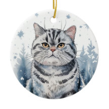 British Shorthair Cat Circle Noël Noël Noël Noël N