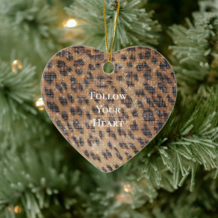Décoration En Céramique Brown Leopard Poster de animal Sparkle