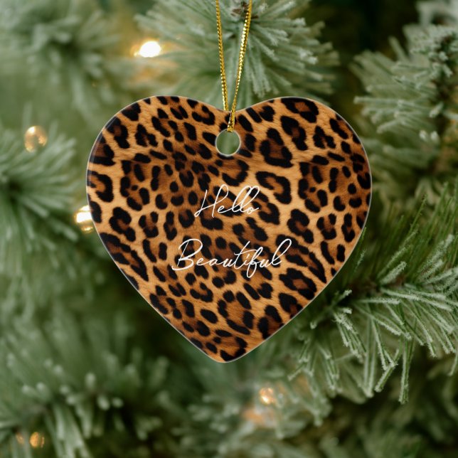 Décoration En Céramique Brown Poster de animal Leopard (Arbre)
