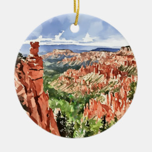Décoration En Céramique Bryce Canyon National Park Utah Watercolor