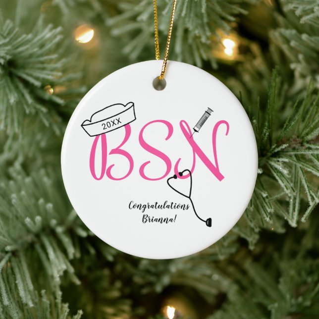 Décoration En Céramique BSN infirmier diplômé gardien (Arbre)