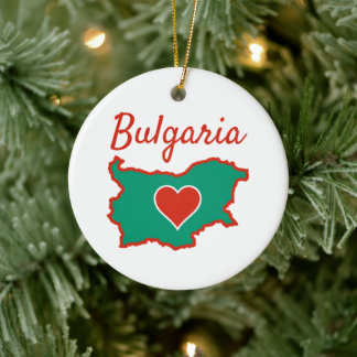 Décoration En Céramique Bulgaria Map