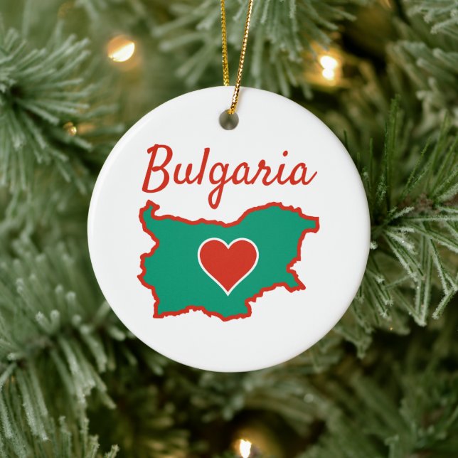 Décoration En Céramique Bulgaria Map (Arbre)