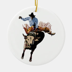 Décoration En Céramique Bull Rider
