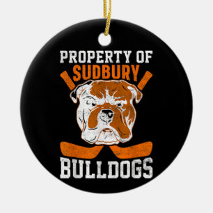 Décoration En Céramique Bulldog Propriété des Bulldogs de Sudbury Animal d