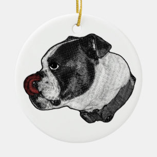 Décoration En Céramique Bulldog Ruby Objet de collection